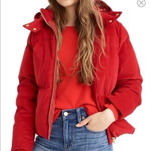 j crew Corduroy Puffer Jacket